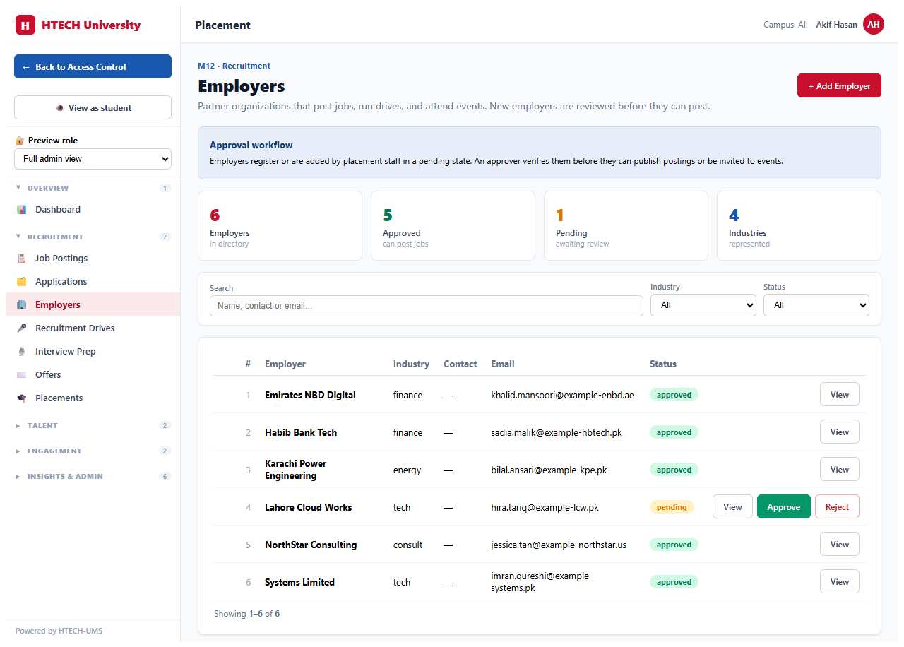 Placement & Career Services — employers